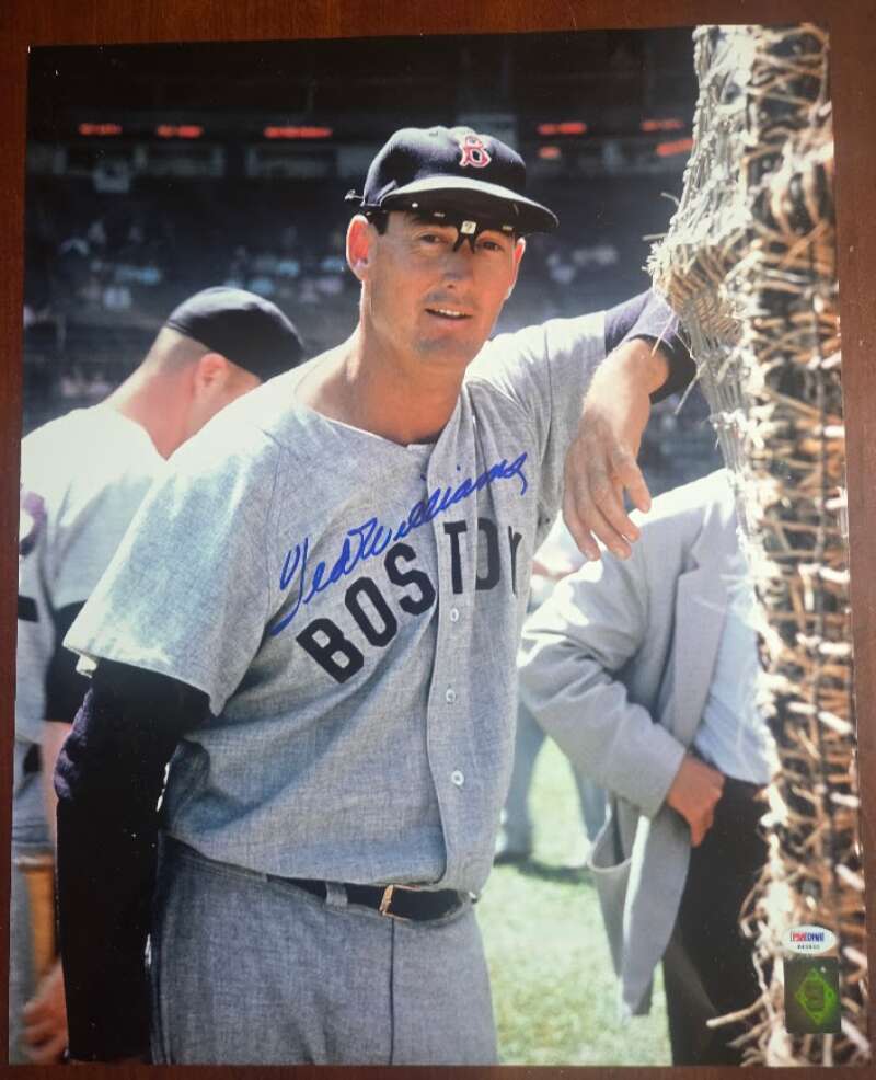 Ted Williams JSA Green Diamond Loa Signed 16x20 Photo Autograph