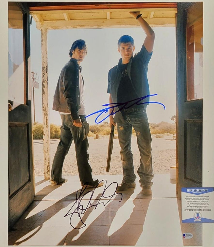 Jensen Ackles & Jared Padalecki signed Supernatural 16x20 photo auto Beckett BAS