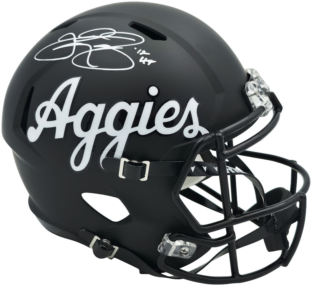 Johnny Manziel Auto Texas A&M Aggies Black Full Size Speed Replica Helmet 12 HT