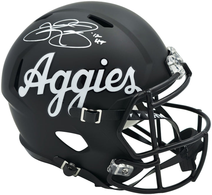 Johnny Manziel Auto Texas A&M Aggies Black Full Size Speed Replica Helmet 12 HT