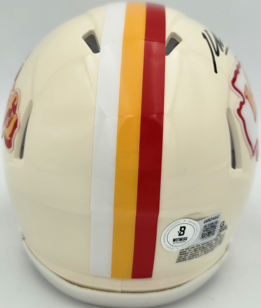 Kenneth Walker III Signed Chiefs Cream Retro Speed Mini Helmet Beckett Witness