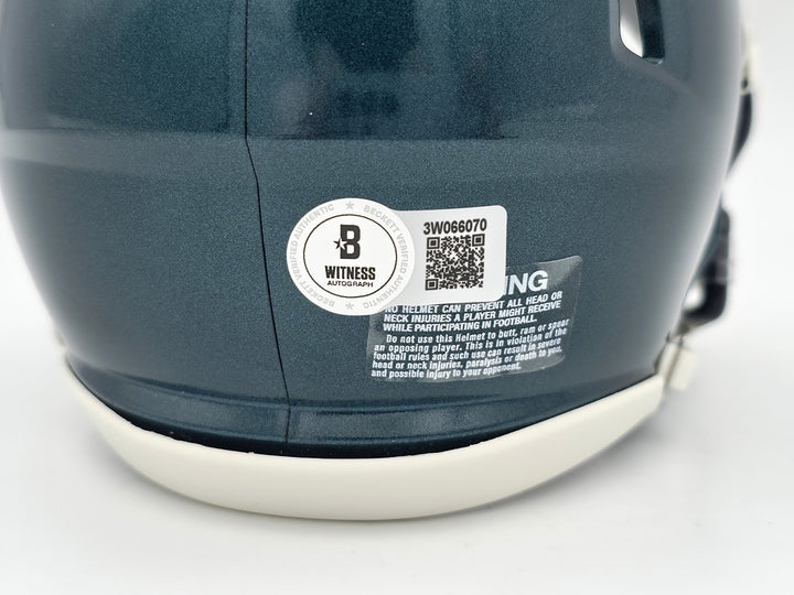 Michael Vick Signed Philadelphia Eagles Green Speed Mini Helmet Beckett Wit