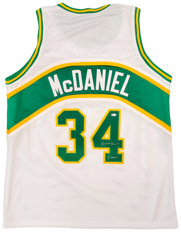 Seattle Supersonics Xavier McDaniel Auto Signed White Jersey "X-Man" MCS Holo