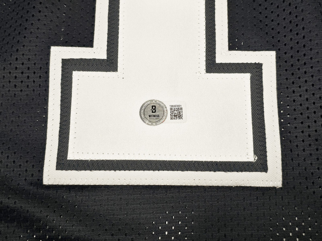 Dallas Cowboys Jimmy Johnson Signed Blue Jersey "HOF 20" Beckett Witness