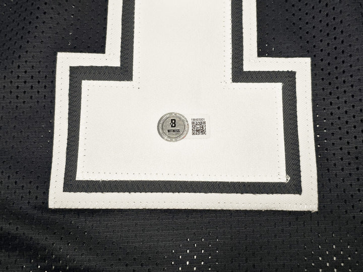 Dallas Cowboys Jimmy Johnson Signed Blue Jersey "HOF 20" Beckett Witness