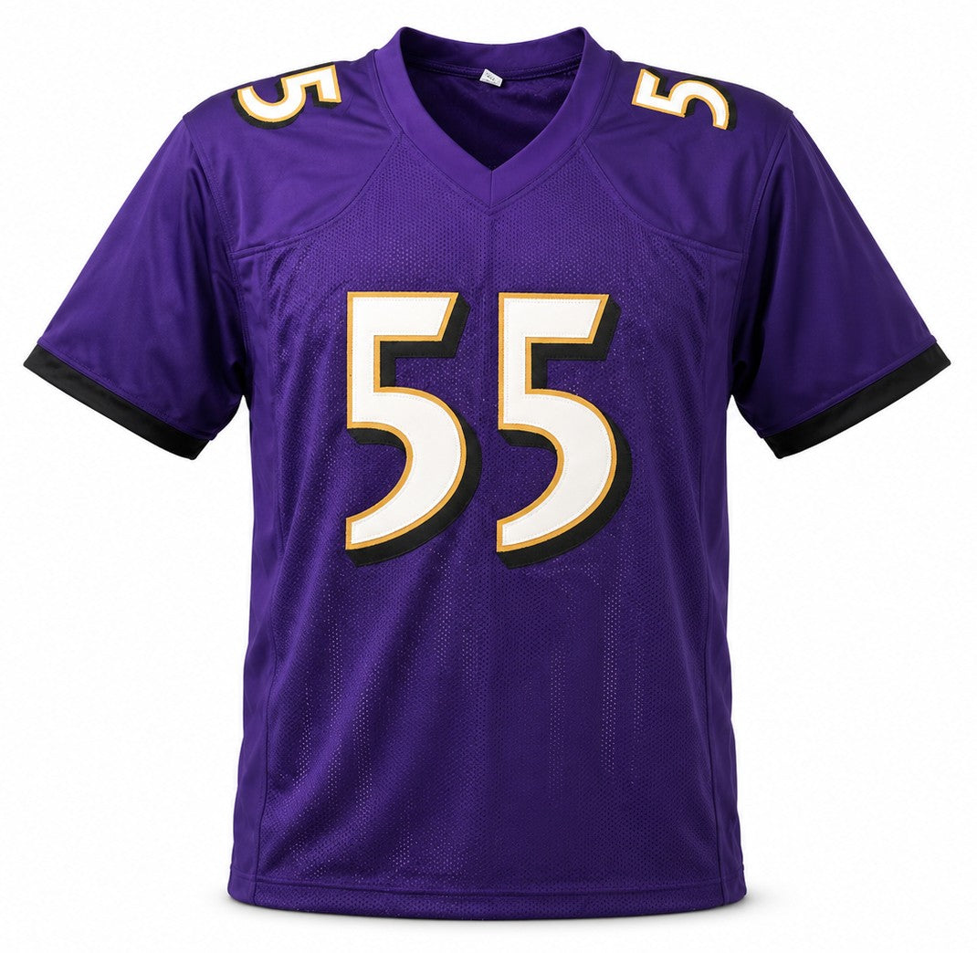 Baltimore Ravens Terrell Suggs Signed Purple Jersey Beckett BAS Witness