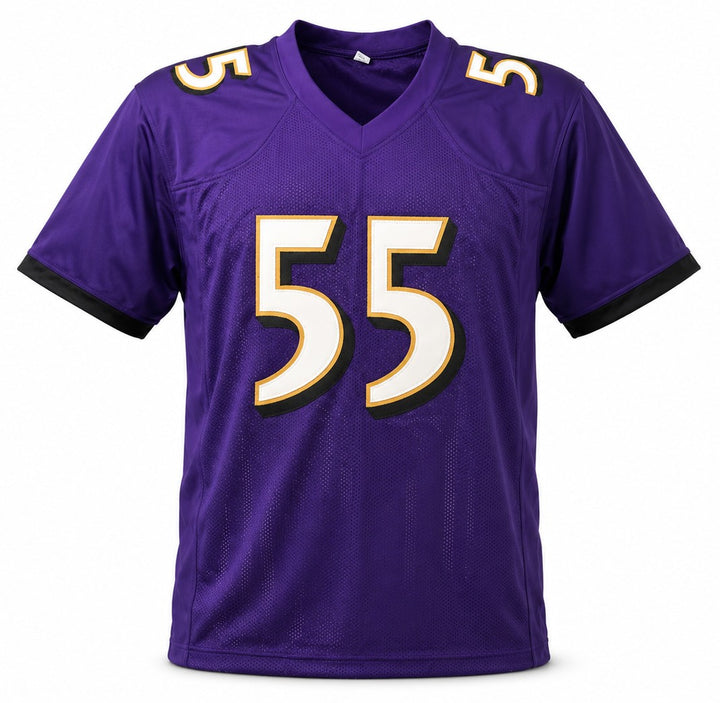 Baltimore Ravens Terrell Suggs Signed Purple Jersey Beckett BAS Witness