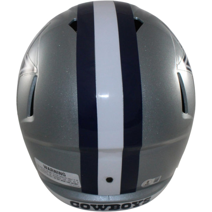 Michael Irvin Autographed Dallas Cowboys F/S Helmet Beckett Witness 56361