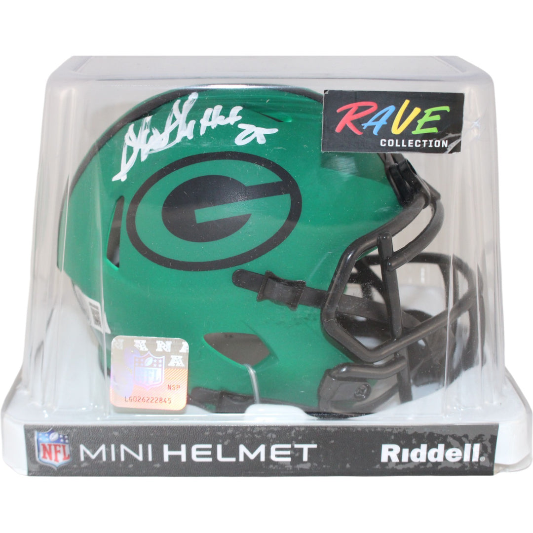 Sterling Sharpe Autographed Green Bay Packers Rave Mini Helmet HOF Beckett 53670