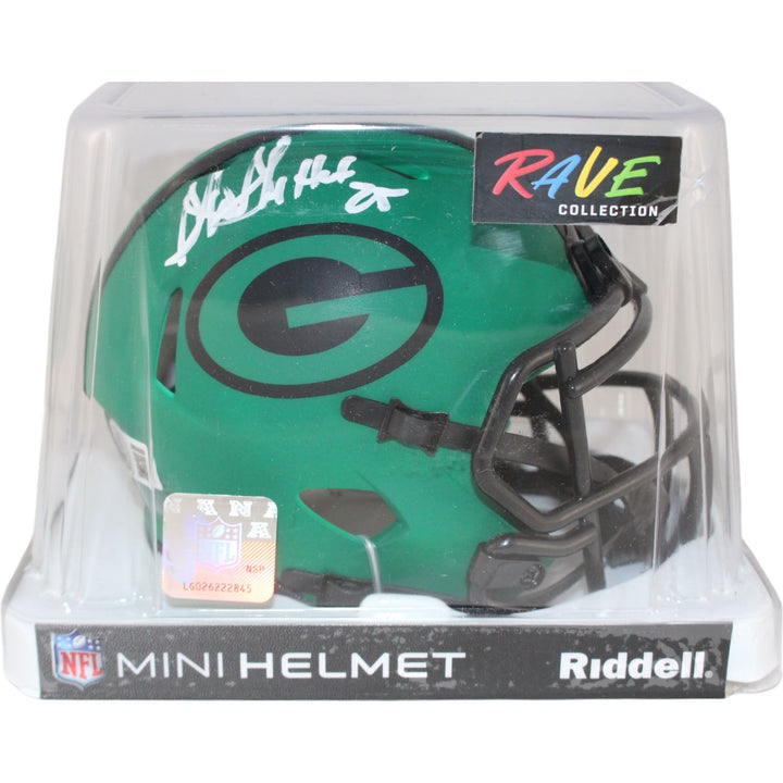 Sterling Sharpe Autographed Green Bay Packers Rave Mini Helmet HOF Beckett 53670