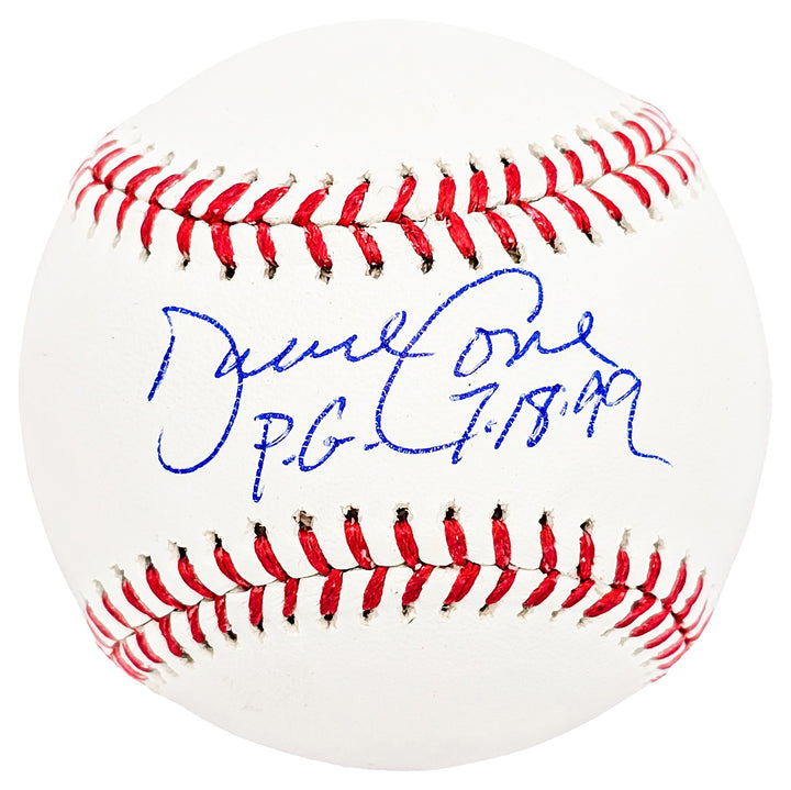 David Cone Signed MLB Baseball New York Yankees "PG 7-18-99" Beckett Witness