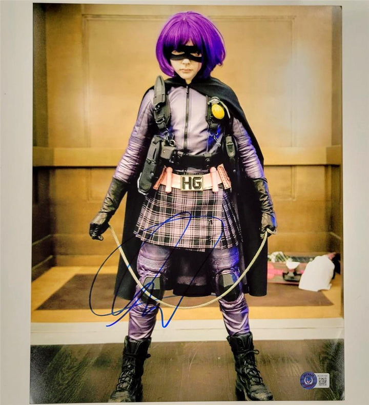 Chloe Moretz signed Kick Ass 11x14 photo autograph ~ Beckett BAS Holo