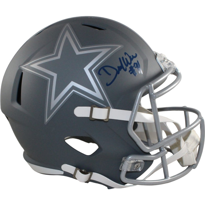 Demarcus Ware Autographed Dallas Cowboys F/S Slate Helmet Beckett Witness 56360