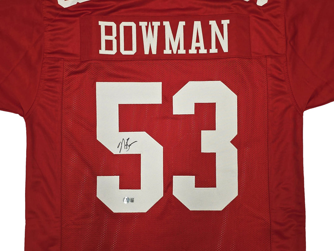 San Francisco 49ers NaVorro Bowman Signed Red Jersey Beckett Witness