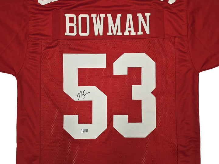 San Francisco 49ers NaVorro Bowman Signed Red Jersey Beckett Witness