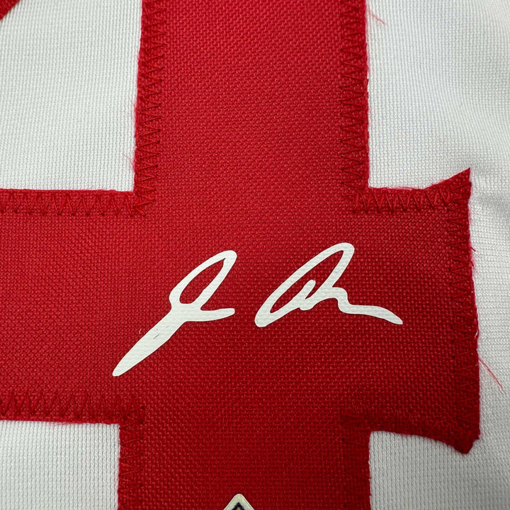 Facsimile Autographed Joe Ryan Minnesota White Reprint Jersey Size Men's XL