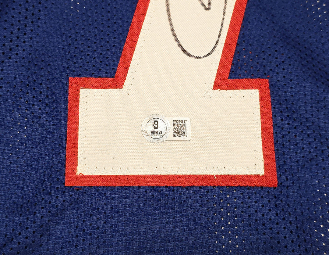 Buffalo Bills Doug Flutie Signed Blue Jersey Beckett Witness