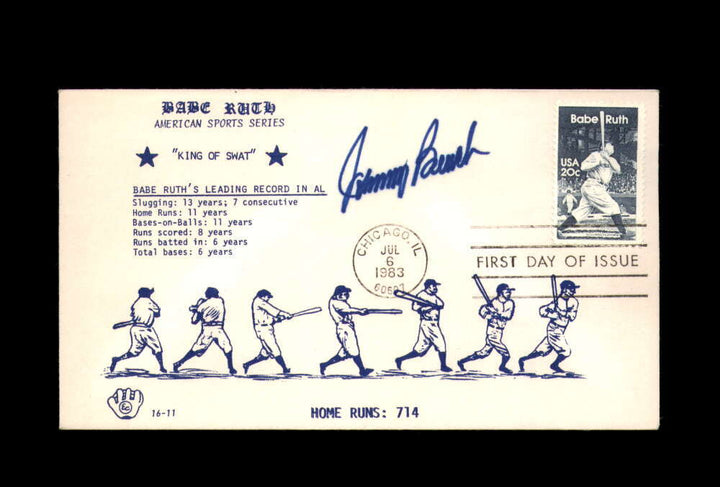 Johnny Bench PSA DNA Signed FDC 1983 First Day Cover Cache Babe Ruth Autographed