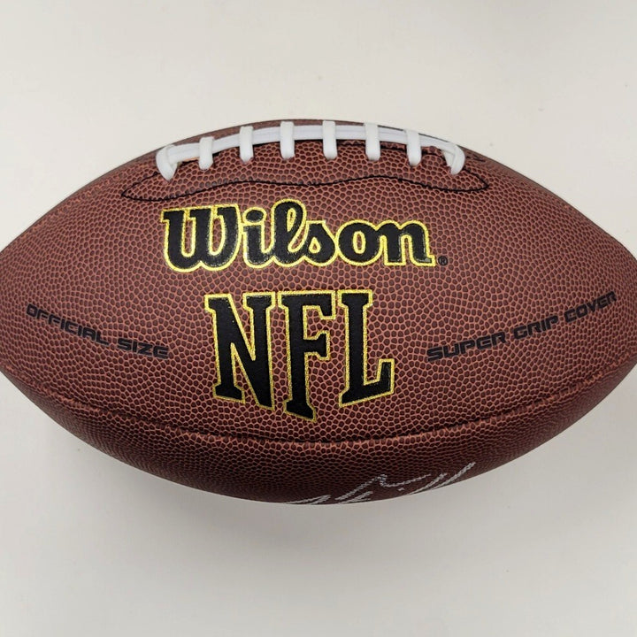 Justin Fields signed Wilson Super NFL Football Steelers autograph B~ Beckett BAS