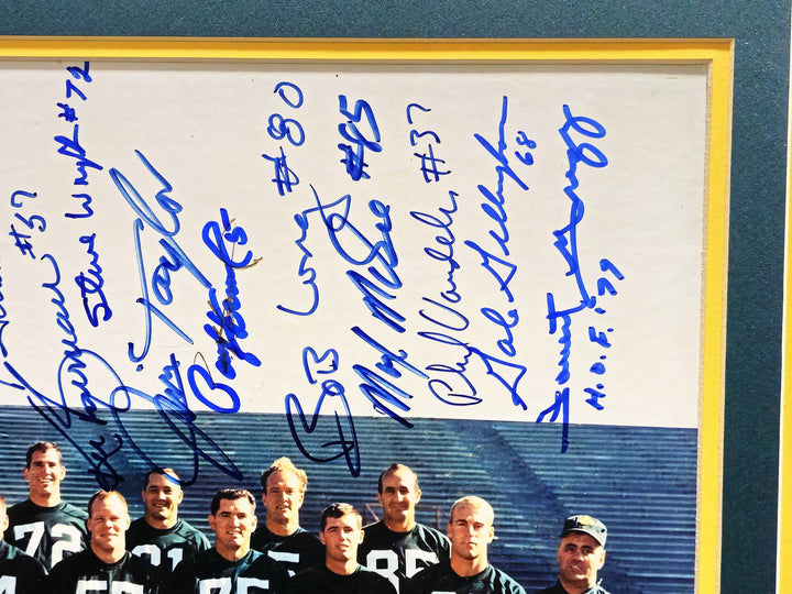 1966 Green Bay Packers Auto Auto Framed 16x20 Photo 34 Sigs Bart Starr Beckett