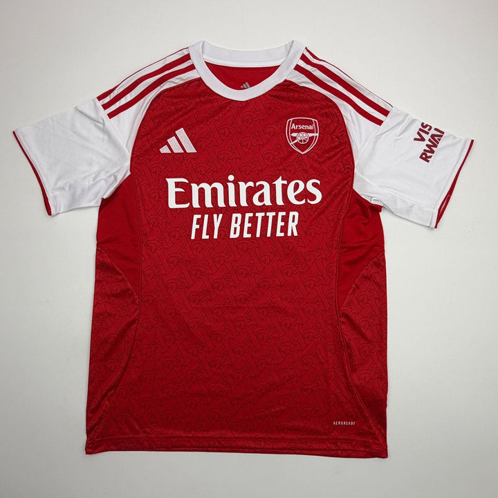 Autographed/Signed Eberechi Eze Arsenal Red Soccer Futbol Jersey Beckett BAS COA