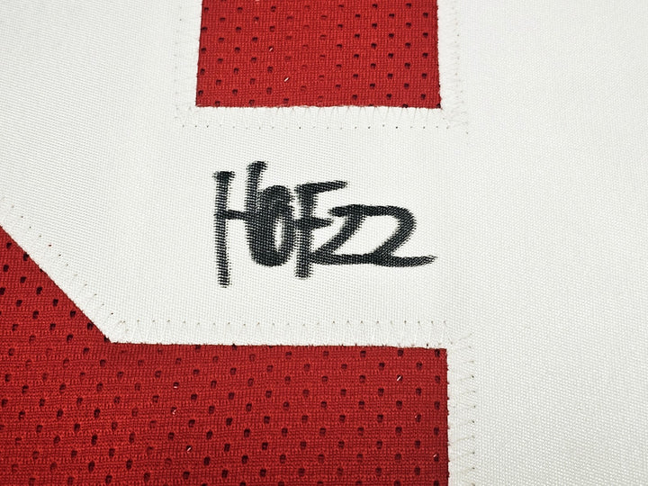 San Francisco 49ers Bryant Young Signed Red Jersey "HOF 22" Beckett Witness