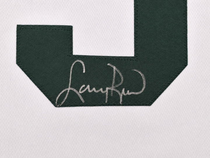 Boston Celtics Larry Bird Signed White Jersey Beckett BAS QR