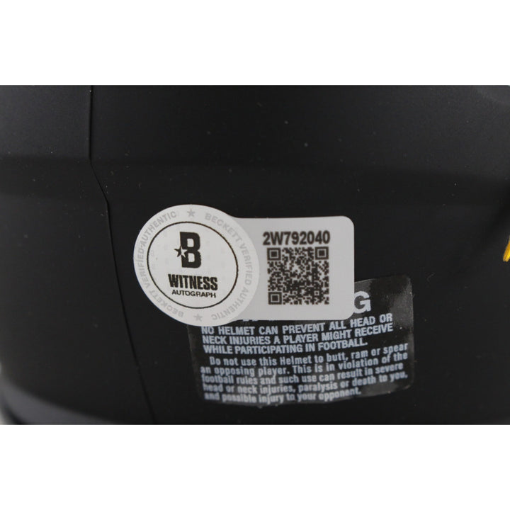 Sam Leavitt Autographed Arizona State Sun Devils Black Mini Helmet Beckett 50096