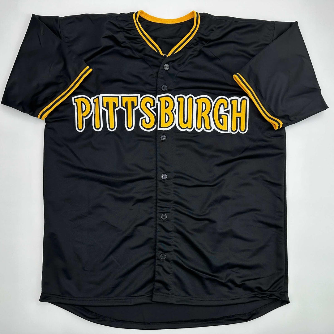 Facsimile Autographed Oneil Cruz Pittsburgh Black Reprint Jersey Size Men's XL