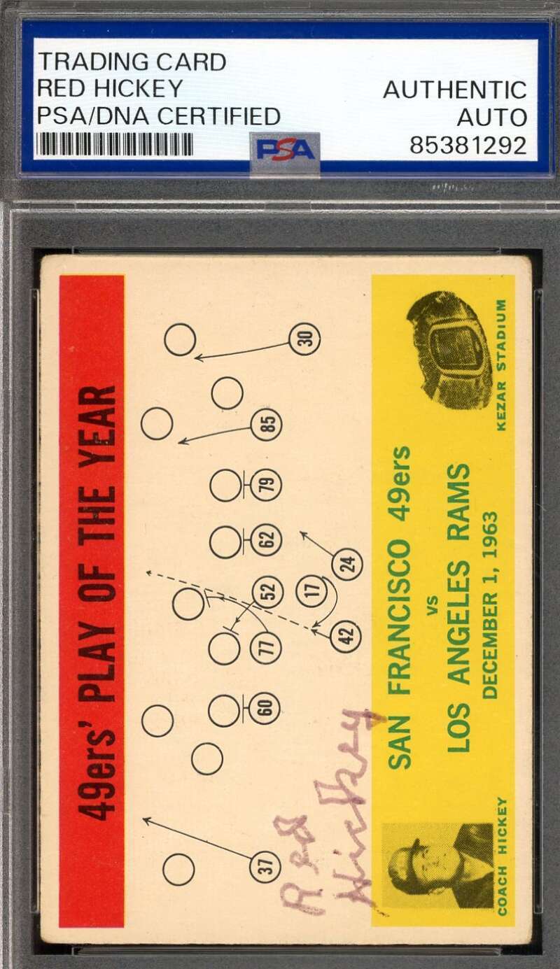 Red Hickey PSA DNA Vintage Signed 1964 Philadelphis Gum Rare Autograph