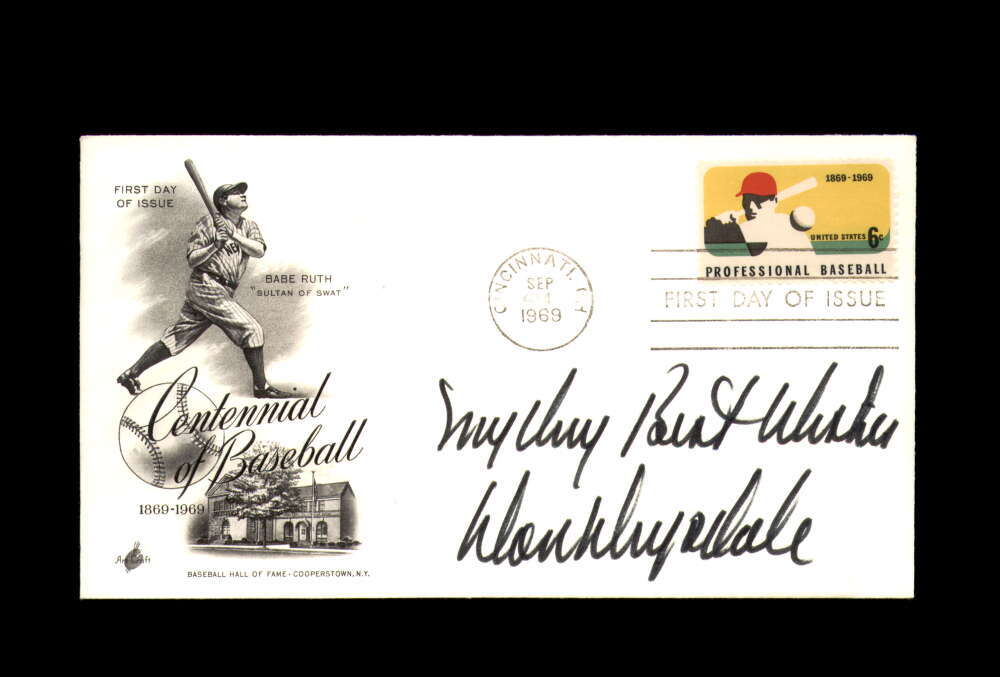Don Drysdale PSA DNA Signed 1969 Centennial First Day Cover Cache FDC Autograph