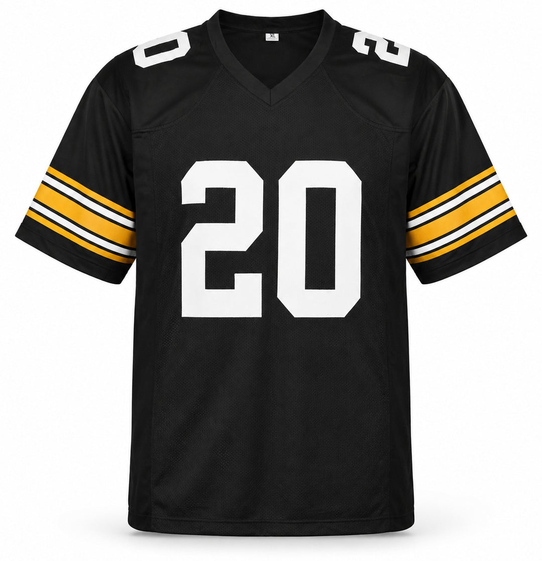 Pittsburgh Steelers Rocky Bleier Signed Black Jersey "4x SB Champs" Beckett Wit