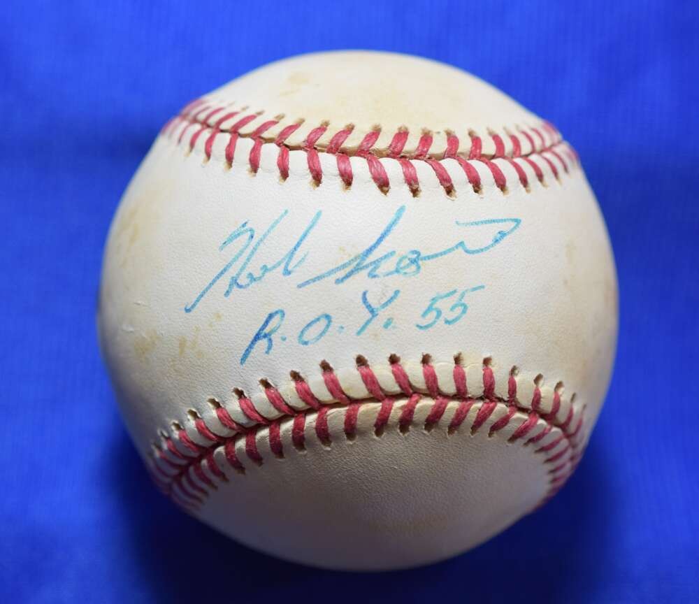 Herb Score Beckett BAS Autograph American League OAL Signed Baseball ROY 55