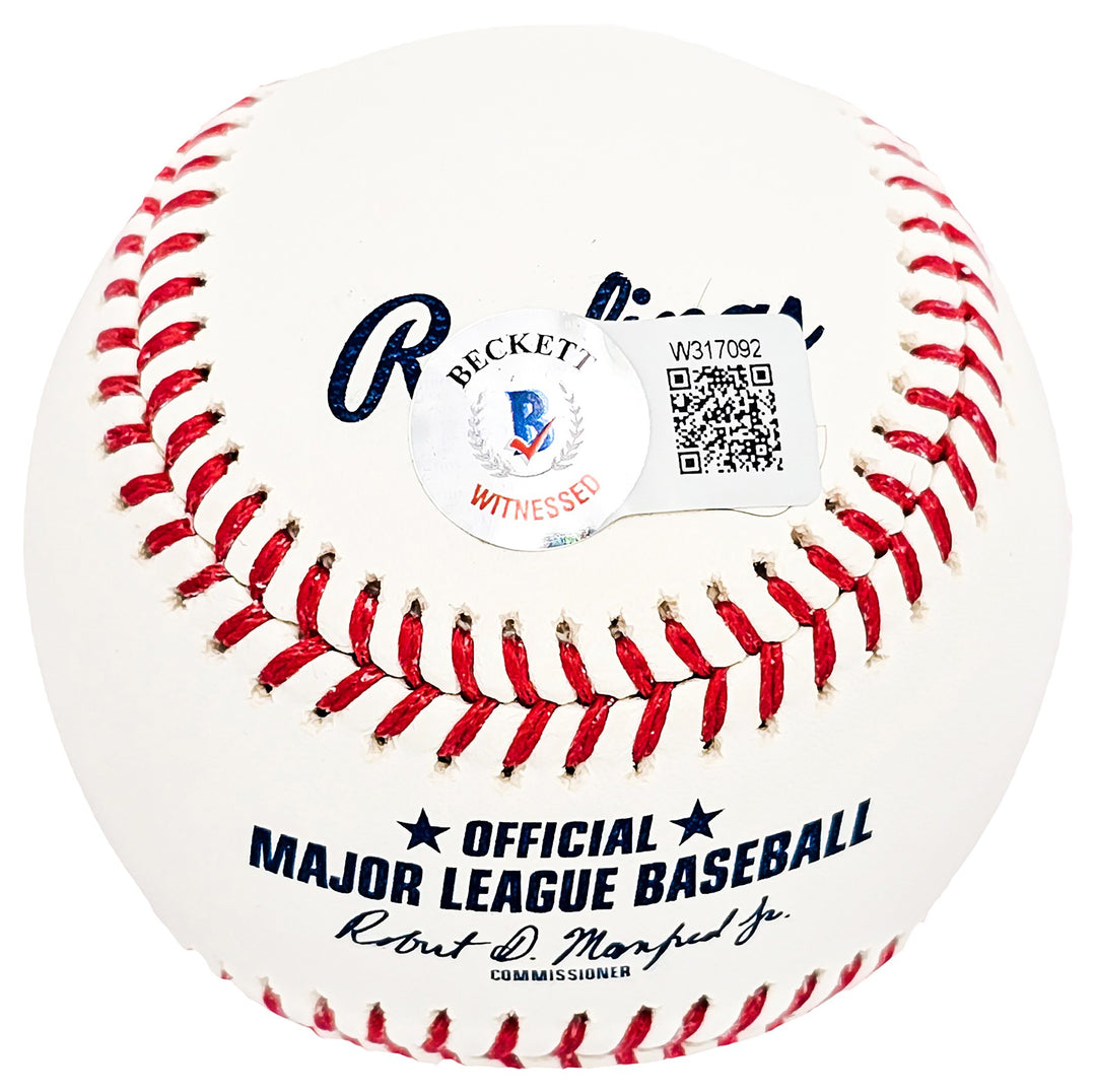 David Cone & Joe Girardi Signed MLB Baseball Yankees "PG 7.18.99" Beckett Wit