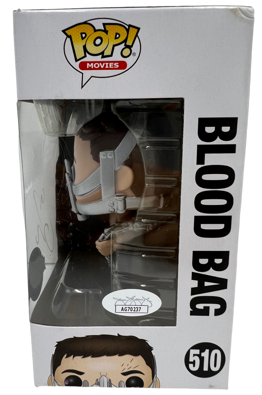 TOM HARDY SIGNED MAD MAX FURY ROAD BLOOD BAG FUNKO POP VINYL #510 JSA