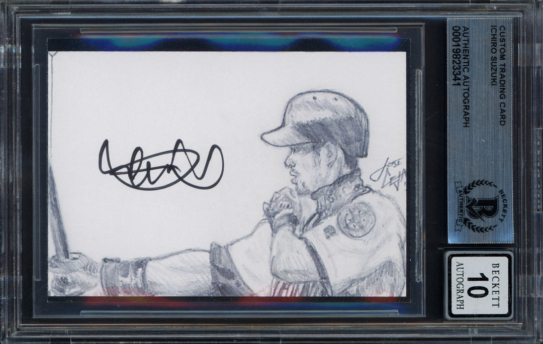 Ichiro Suzuki Auto 2025 HOF Card Mariners Artist Jose Ceja #/51 Sig GM 10