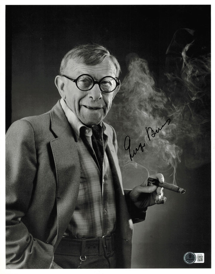 George Burns Autographed Signed 11x14 Photo Actor Beckett BAS QR #AE31782