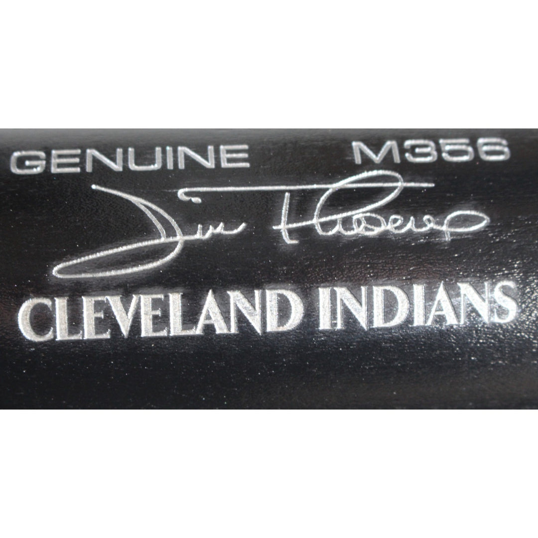 Jim Thome Autographed Cleveland Indians LS Game Model Bat 612 HR Beckett 50160