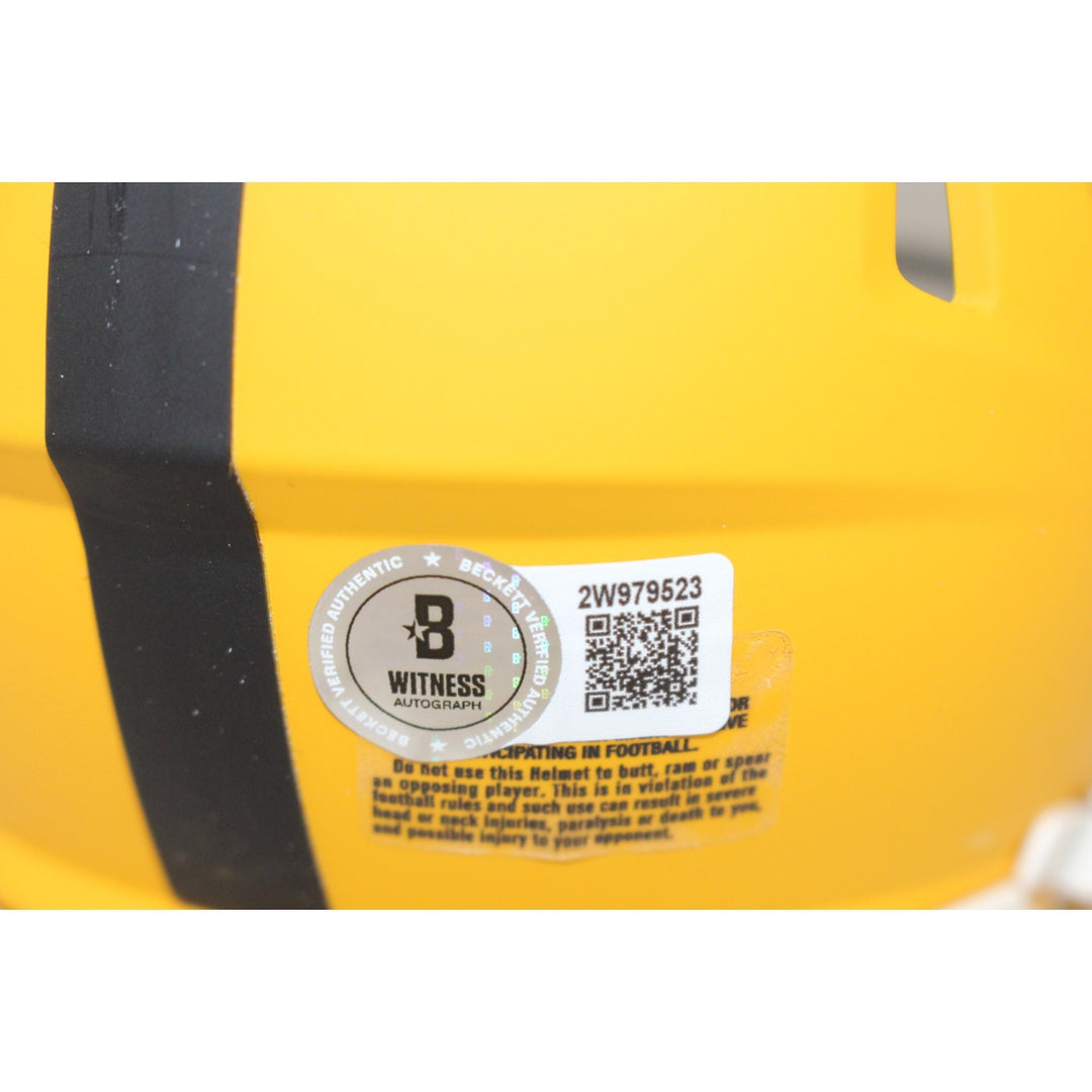 Pat Freiermuth Autographed Pittsburgh Steelers Mini Helmet 25 ALT Beckett 53145