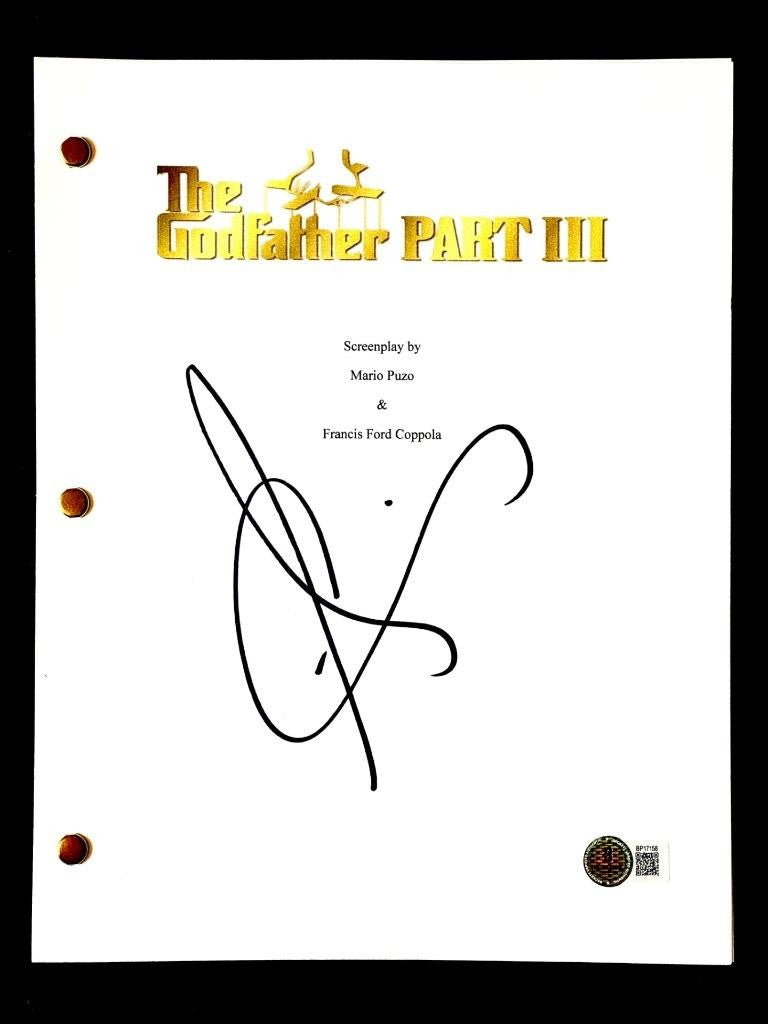 Andy Garcia signed The Godfather III full movie script autograph ~ Beckett BAS