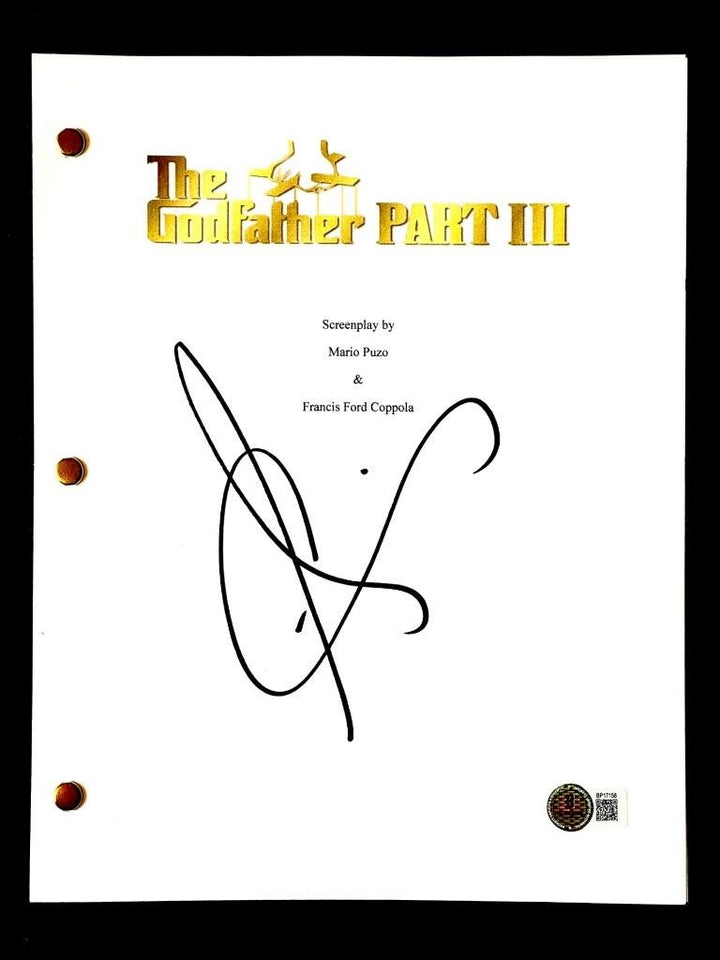 Andy Garcia signed The Godfather III full movie script autograph ~ Beckett BAS