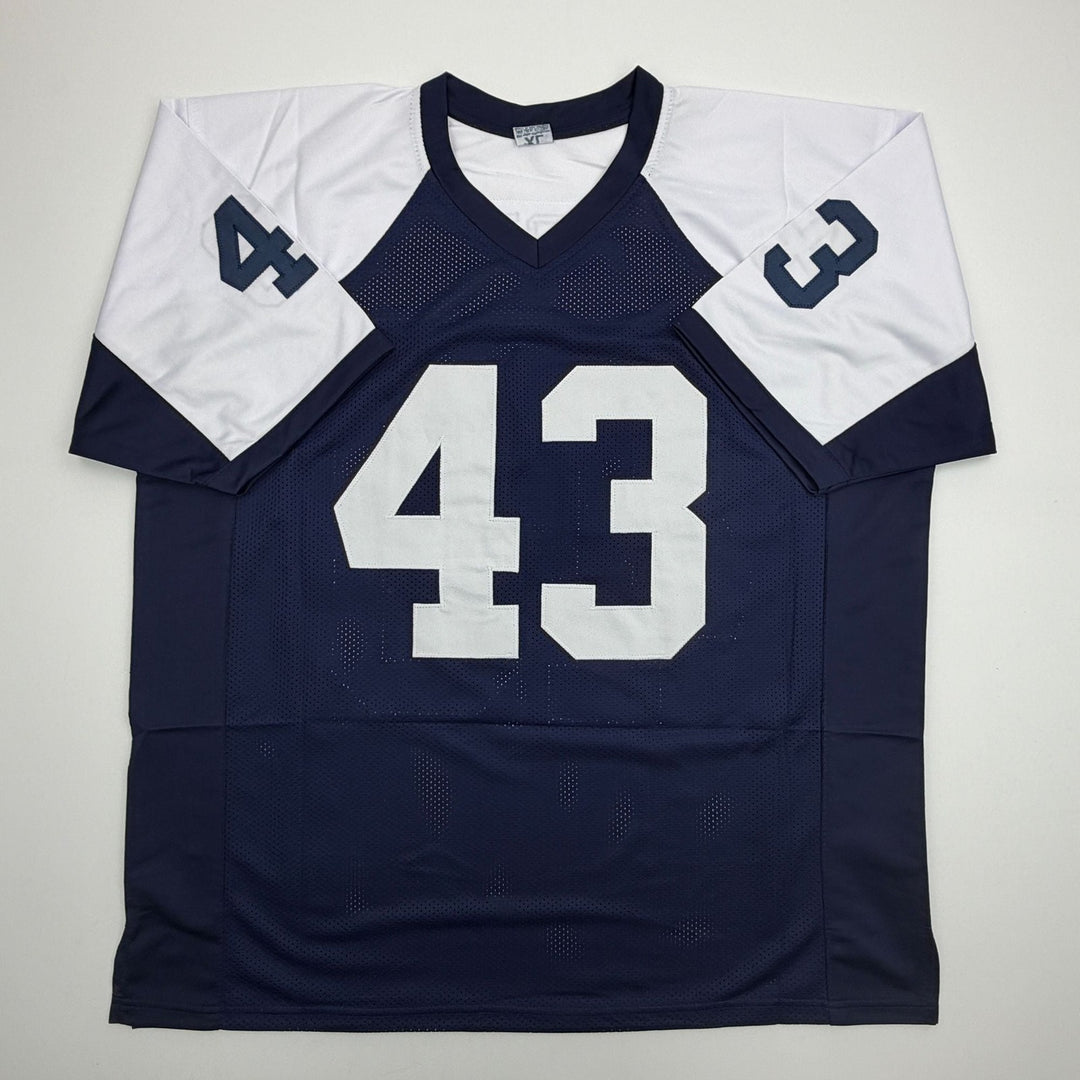 Autographed/Signed Cliff Harris Dallas Thanksgiving Football Jersey PSA/DNA COA