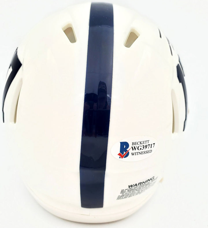 Pat Freiermuth Signed Penn State Nittany Lions White Speed Mini Helmet Beckett