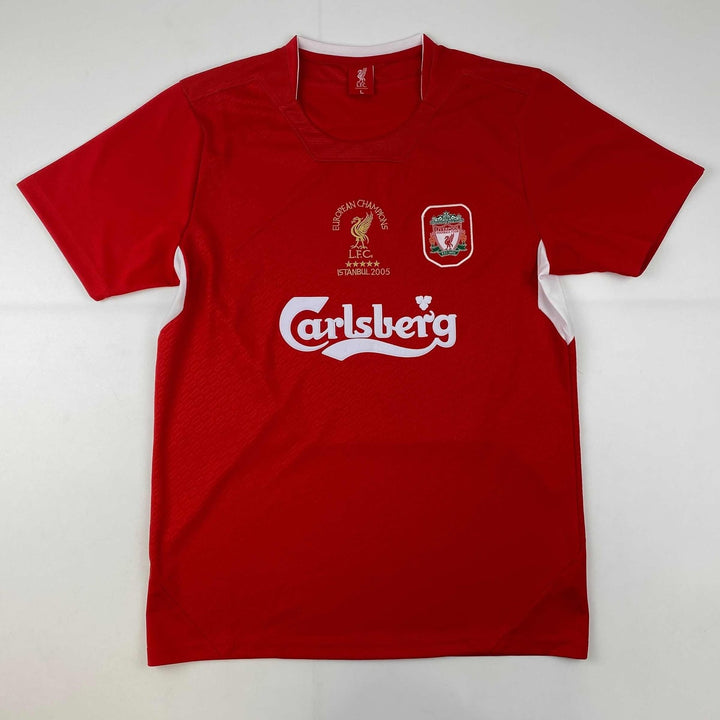 Autographed/Signed Steven Gerrard Liverpool Red Jersey Beckett BAS COA