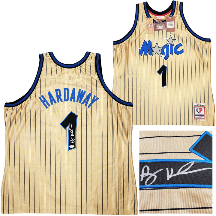 Magic Penny Hardaway Auto Gold M & N 93 75th Anniversary HWC Swingman Jersey PSA