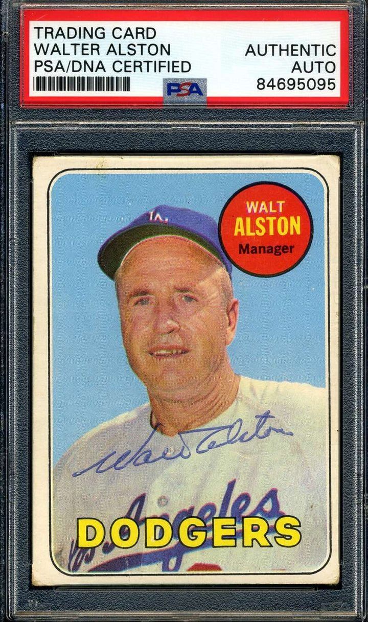 Walter Alston PSA DNA Signed 1969 Topps Autograph