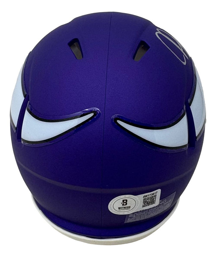 Justin Jefferson Signed Minnesota Vikings Mini Speed Helmet BAS