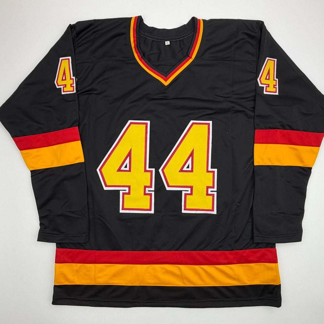 Autographed/Signed Dave Babych Vancouver Black Hockey Jersey Beckett COA