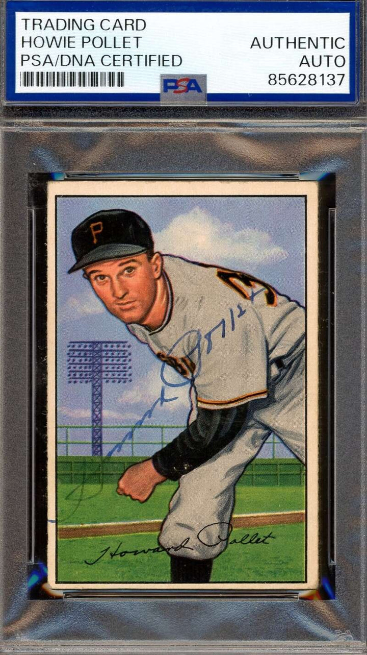 Howie Pollet PSA DNA Vintage Signed 1952 Bowman Autograph