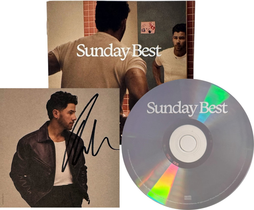 Nick Jonas Signed 2026 Sunday Best 4x4 Photo Art Card Album Cover Booklet CD-COA